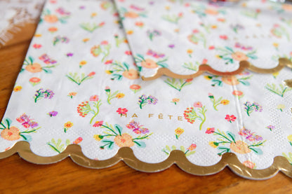 Tea Party Floral Luncheon Napkins
