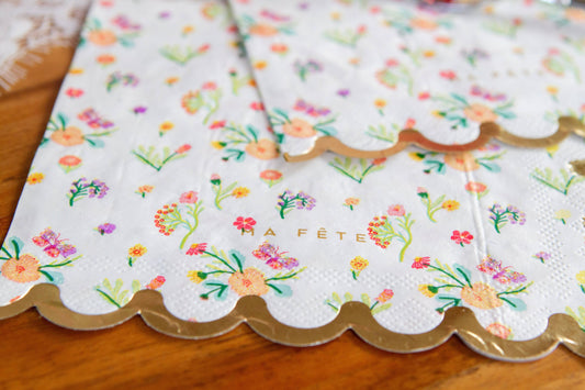 Tea Party Floral Luncheon Napkins