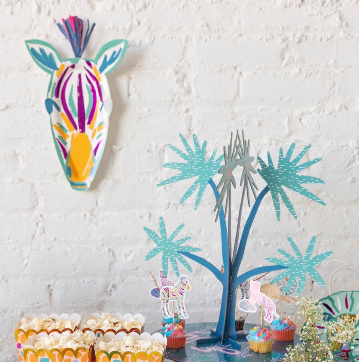 Safari Party Zebra Platters - Set of 4