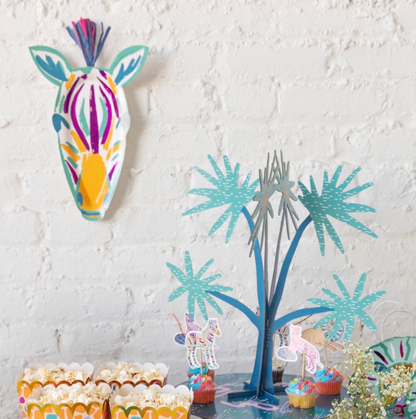 Safari Party Zebra Platters - Set of 4