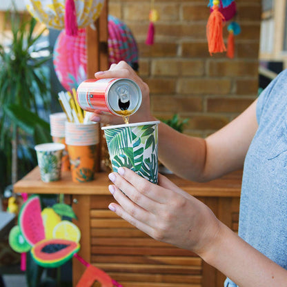 Tropical Leaf Paper Cups