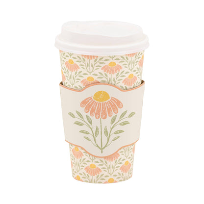 Spring Daisy To Go Coffee Cups, Sleeves and Lids