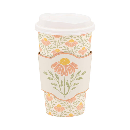 Spring Daisy To Go Coffee Cups, Sleeves and Lids