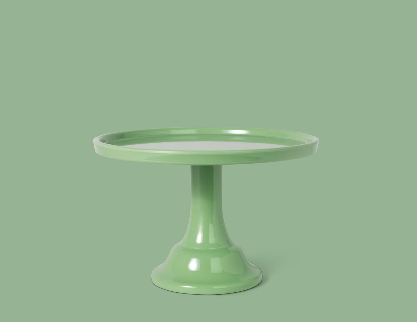 Sage Green Melamine Cake Stand - 8.5 Inch Small Reusable
