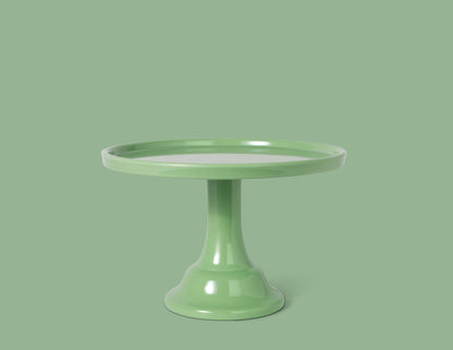 Sage Green Melamine Cake Stand - 8.5 Inch Small Reusable