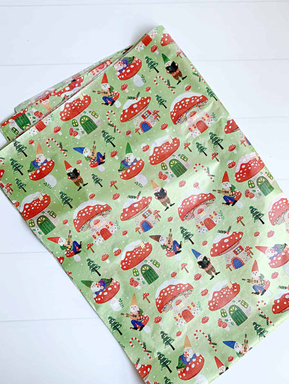 Holiday Gnomes & Mushrooms Tissue Paper - 10 Sheets