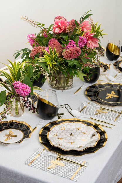 Gold Bee Dessert Plates