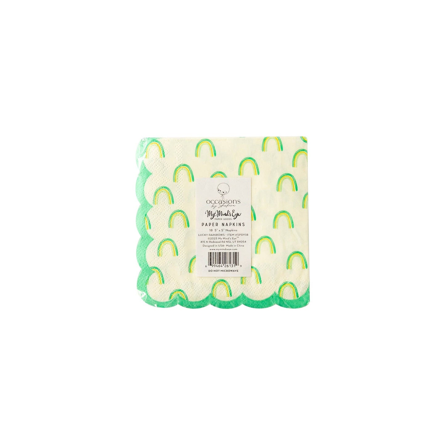 St Patricks Day Boho Rainbow Cocktail Napkins