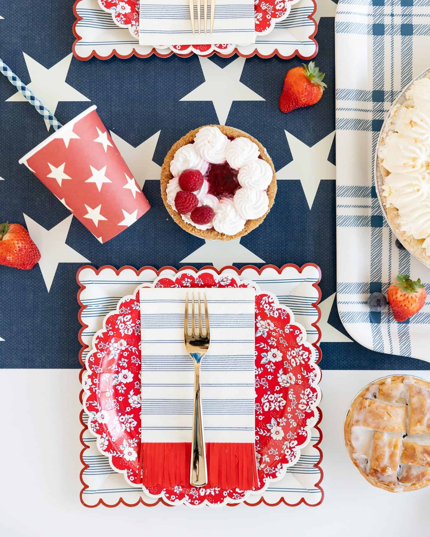 Blue Star Table Runner