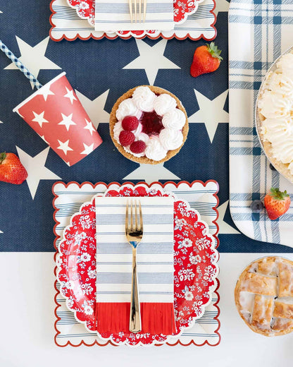 Blue Star Table Runner