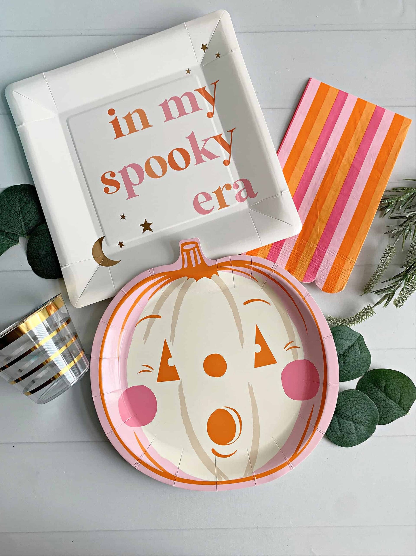 Hot Pink & Orange Scalloped Dinner Napkins