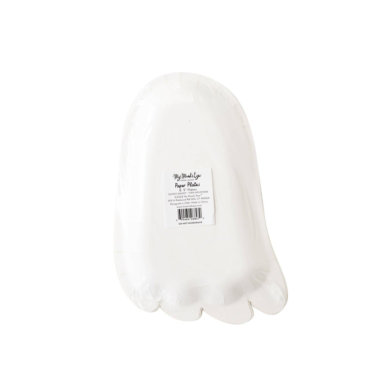 Sunny Ghost Shaped Paper Plate