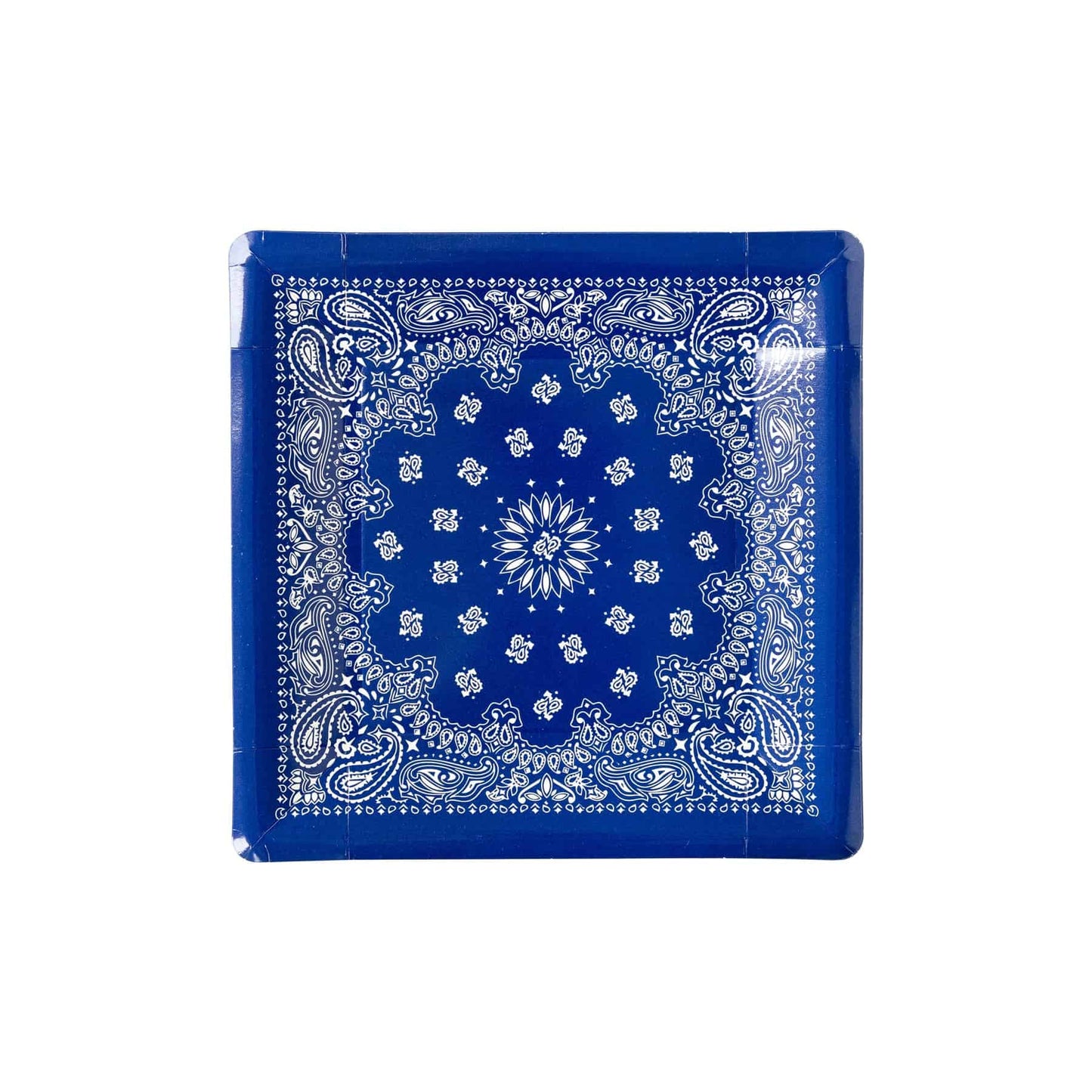 Blue Bandana Paper Plates