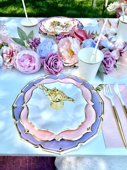Blush Scalloped Paper Luncheon Plates
