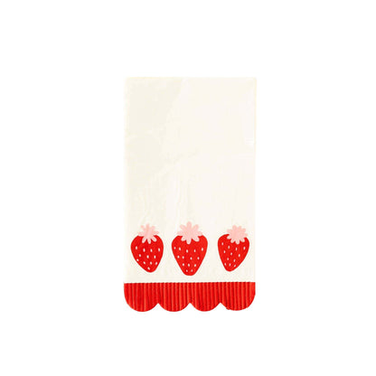 Berry Fringe Scallop Guest Towel