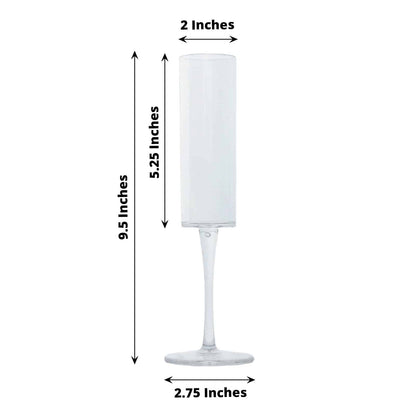 Clear Sleek Plastic Champagne Flute- 6oz