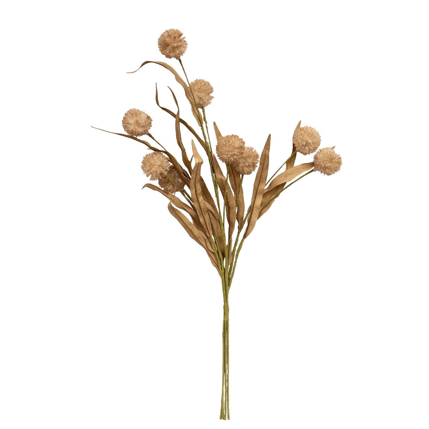 Natural Fall Grass & Billy Ball Spray, 20.5" | Faux Autumn Stems for Centerpieces & Seasonal Decor
