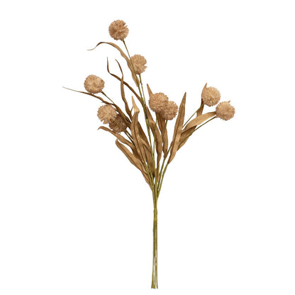 Natural Fall Grass & Billy Ball Spray, 20.5" | Faux Autumn Stems for Centerpieces & Seasonal Decor