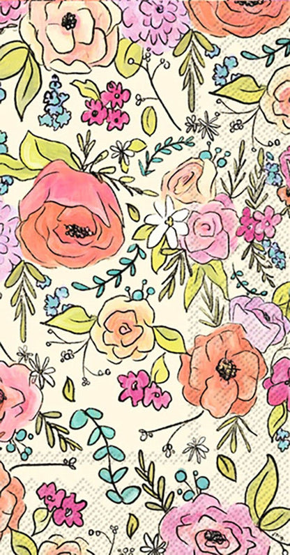 Floral Paper Dinner Napkins