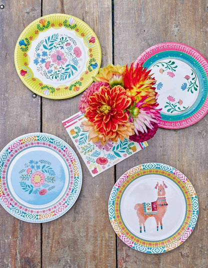 Boho Fiesta Paper Plates- Medium