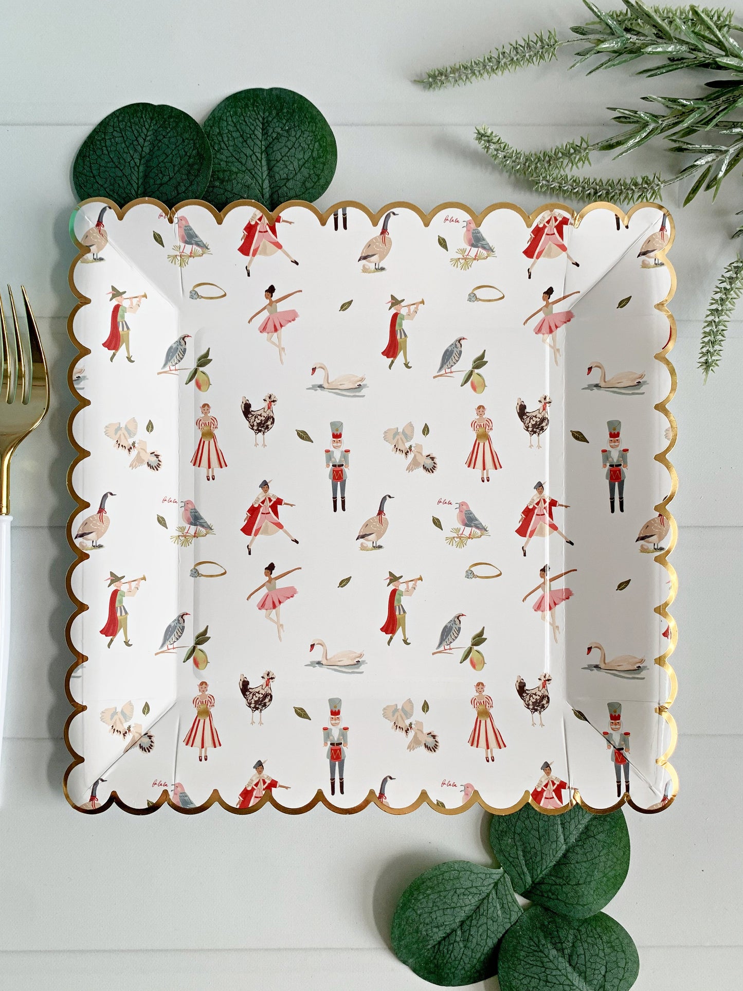12 Days of Christmas Square Plates