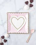 Gold Heart Dessert Plates