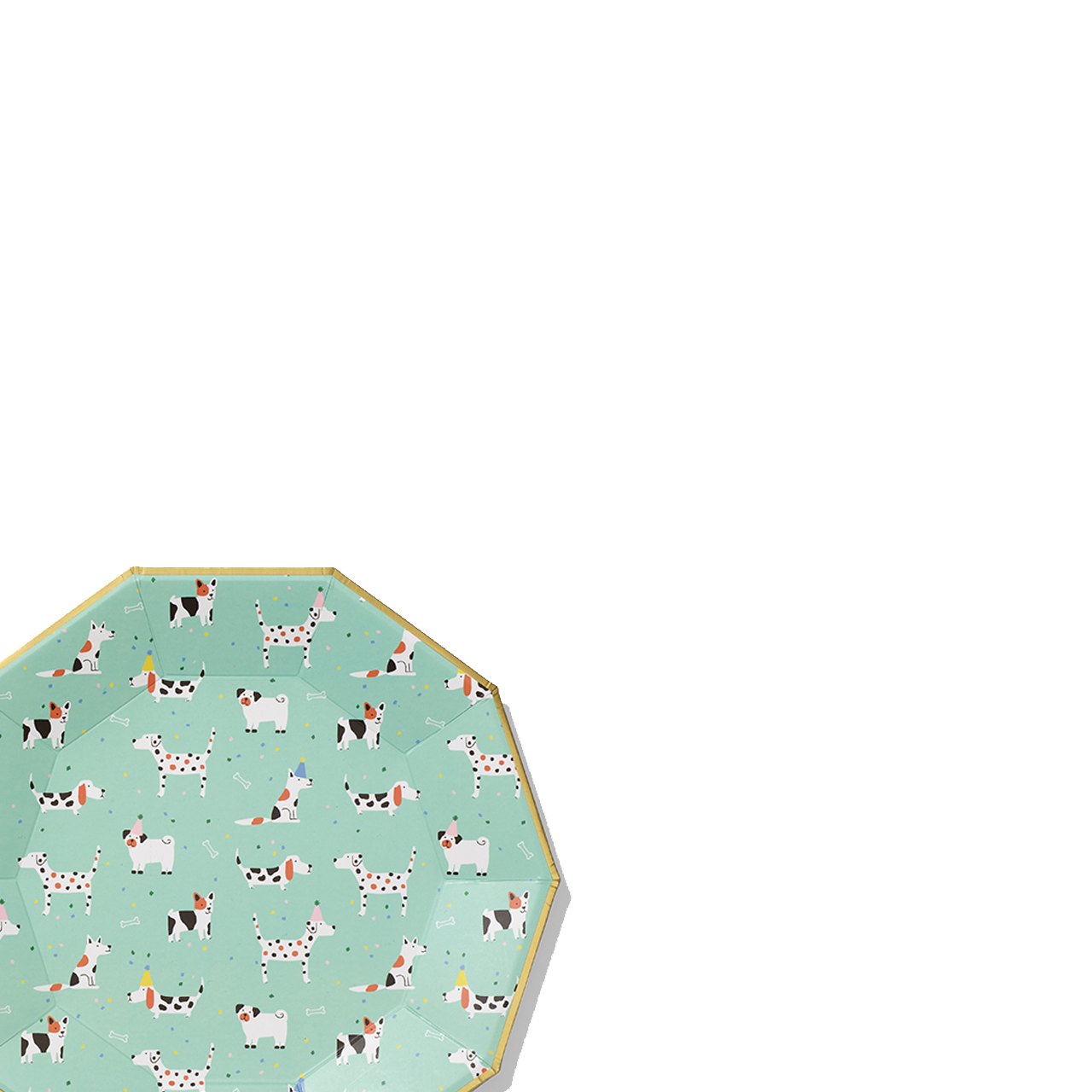 Puppy Party Plates - Mint Dinner
