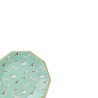 Puppy Party Plates - Mint Dinner