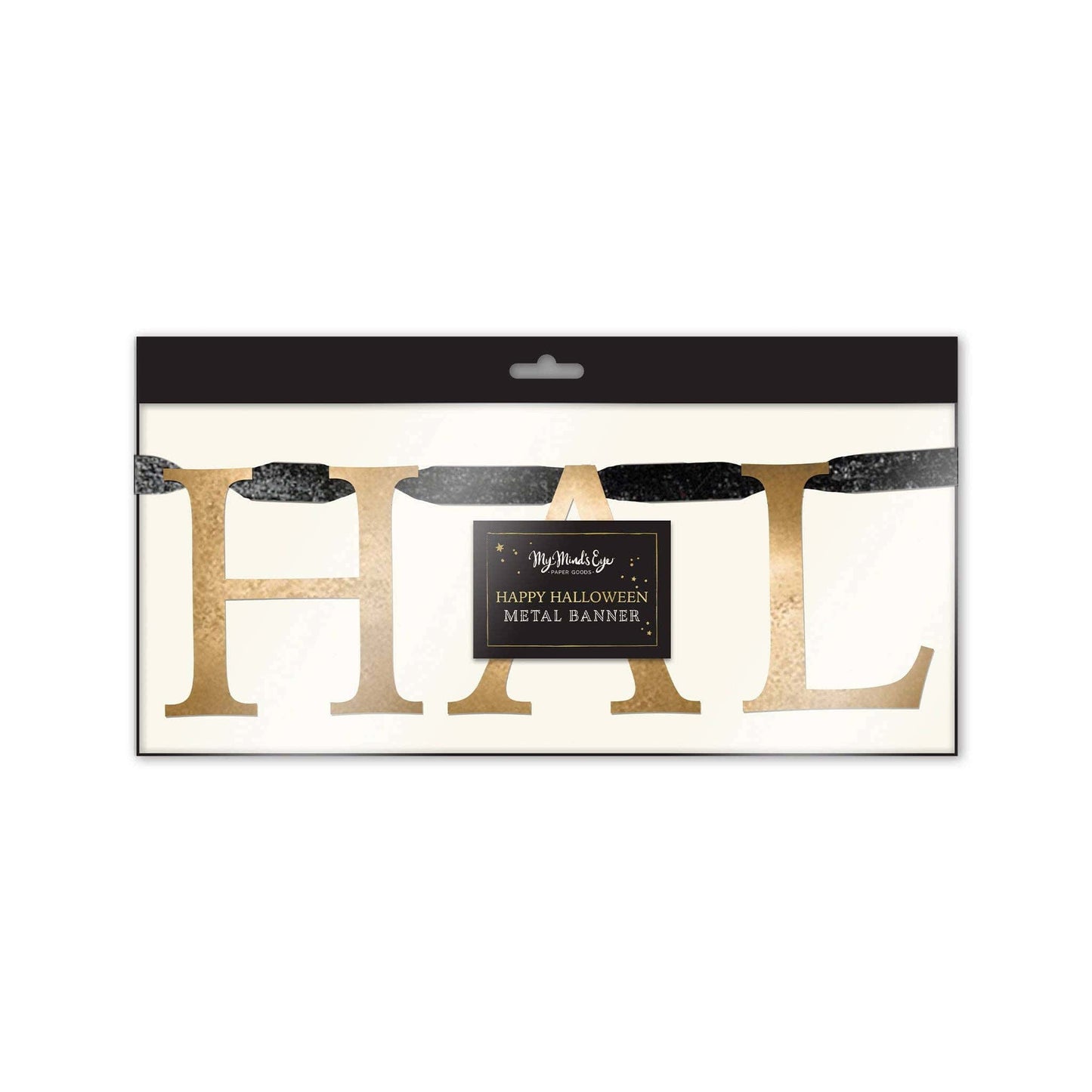 Happy Halloween Gold Metallic Banner