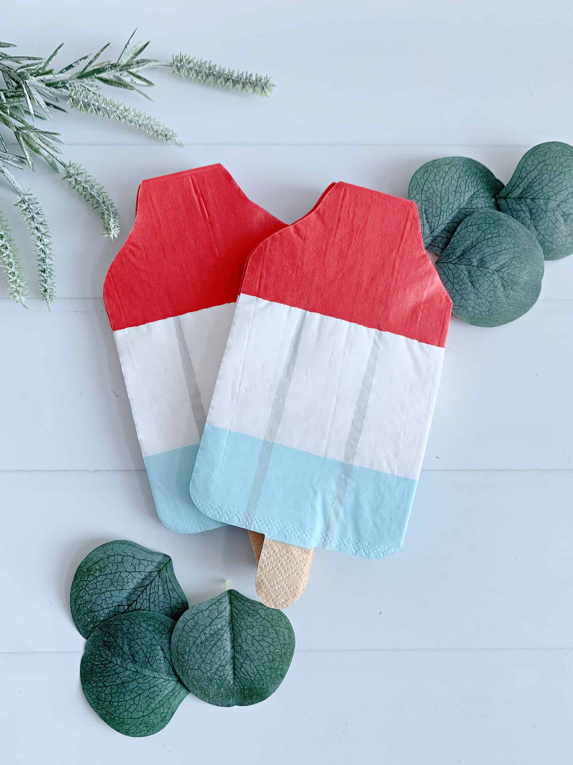 Prepare for the Fourth of July festivities and all the popsicle-induced mess with our Rocket Pop-Shaped Napkins. These uniquely designed napkins are crafted in the shape of a classic rocket pop, adding a touch of fun and whimsy to your summer celebrations.