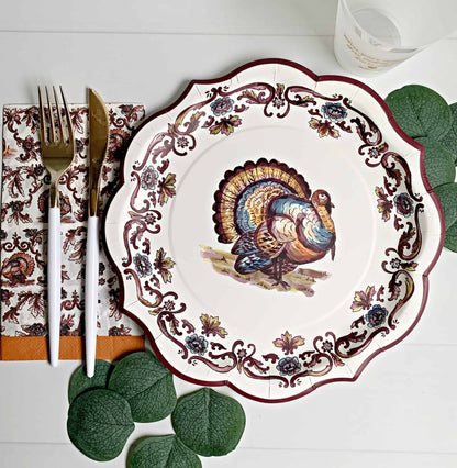 Turkey Toile Dinner Napkins 16ct