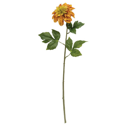 Golden Dahlia Stem 24" | Fall Floral for Wreaths, Arrangements & Centerpieces
