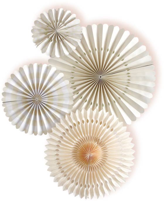 Baby It's Cold Outside Ivory and White Party Fans