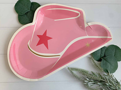 Cowgirl Hat Paper Party Plates
