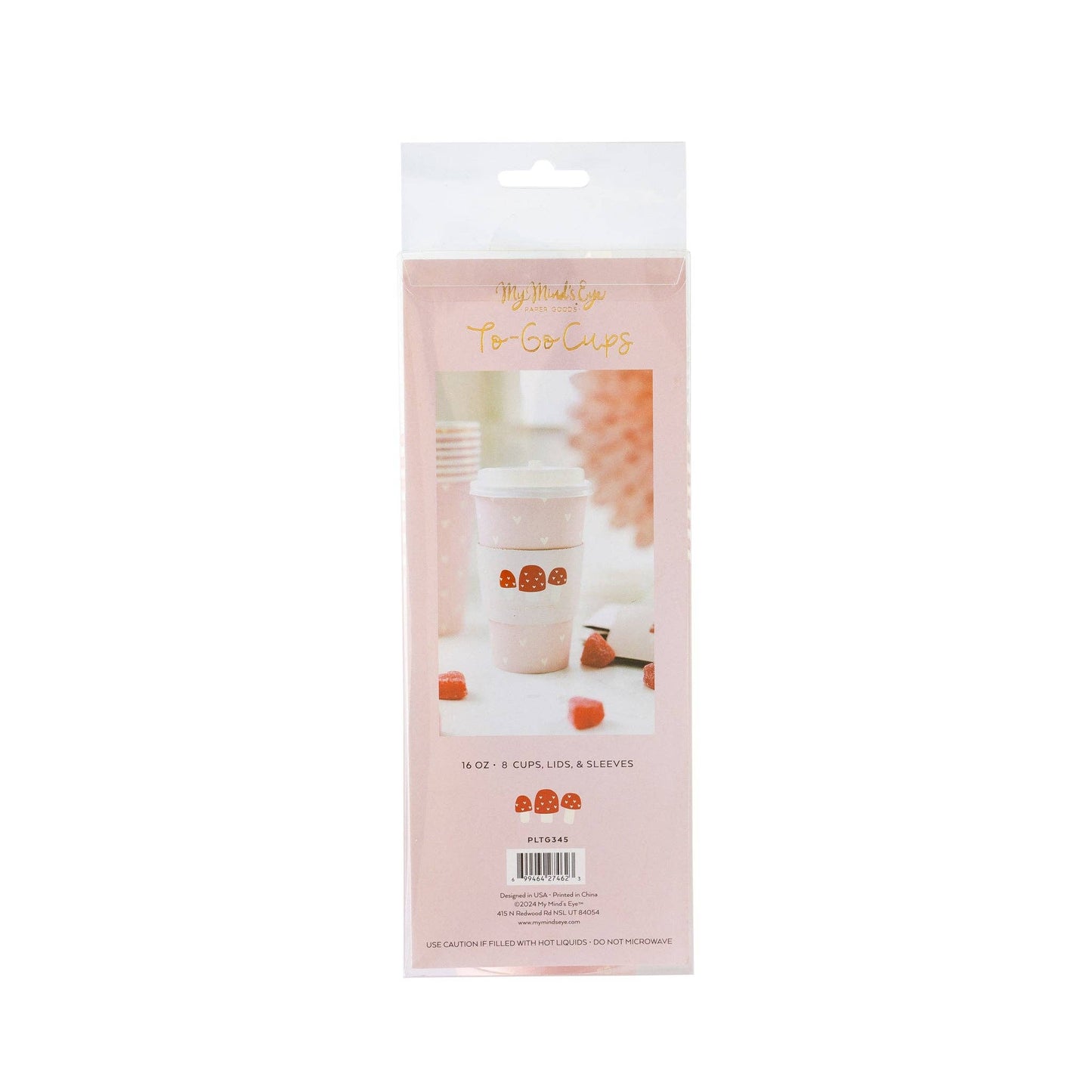 Mushroom - Pink Coffee Cups