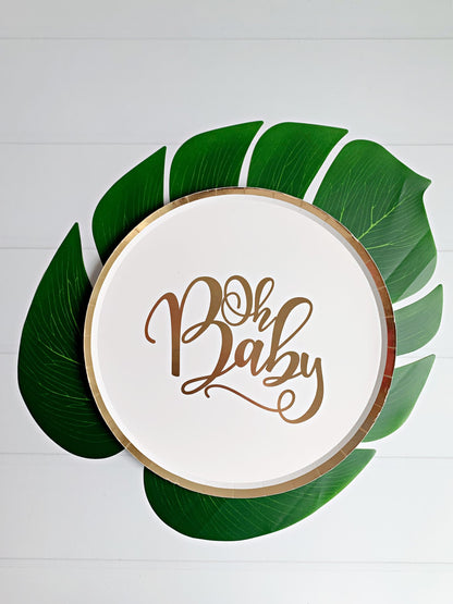 Artificial Monstera Leaf - Tropical Palm Leaf Decoration for Safari & Tropical Parties (13.5")
