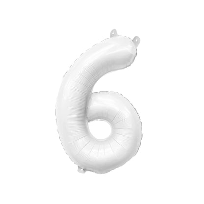 White Mylar Number Balloons (32 Inches): 4