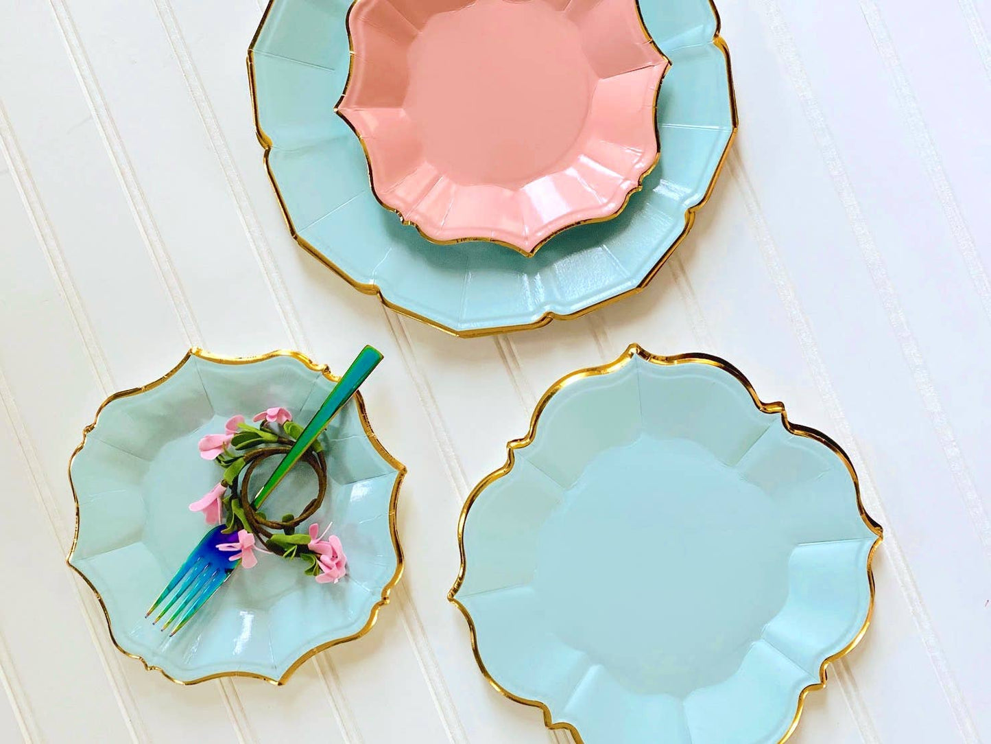 Sky Blue Lunch Plates