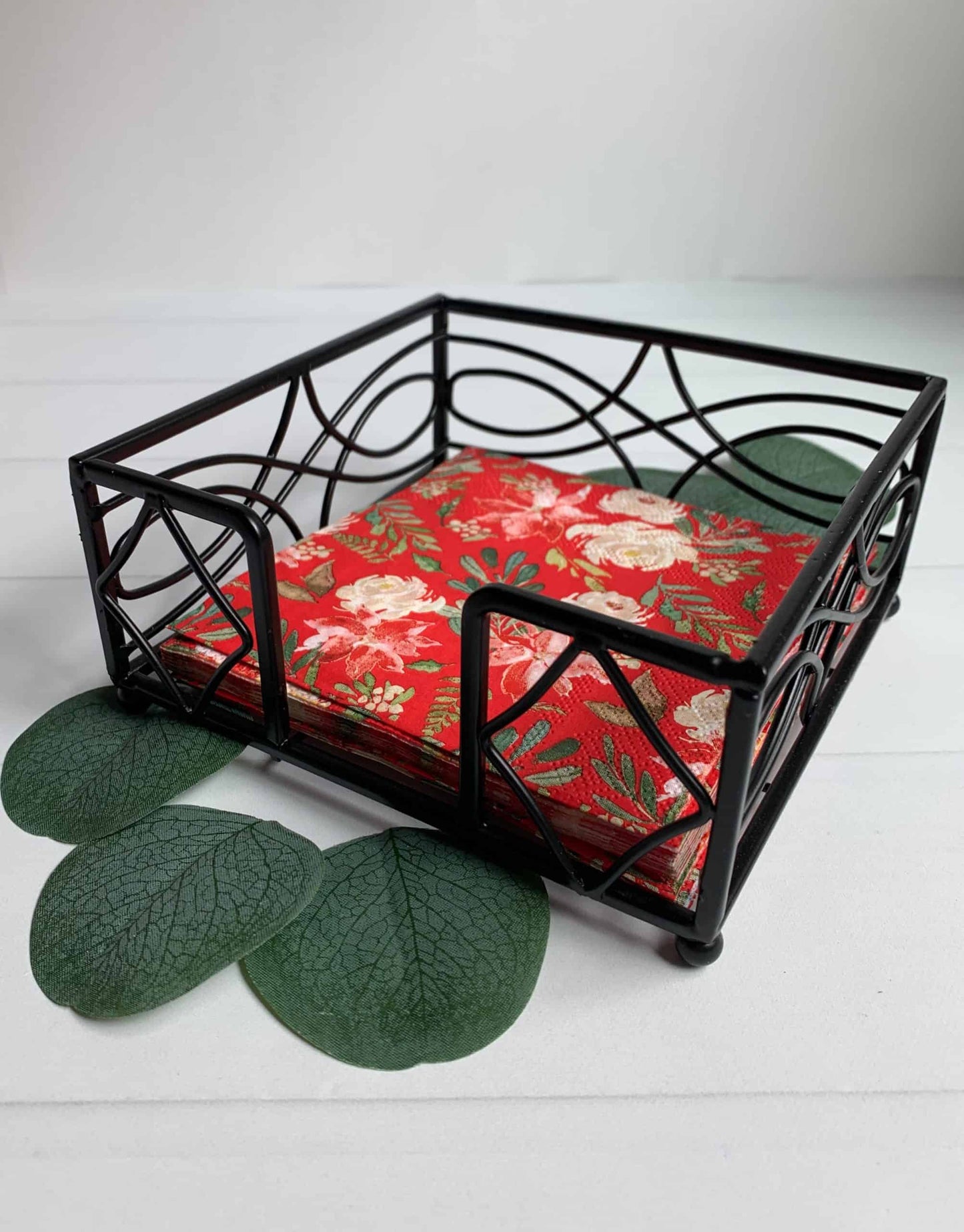 Black Wave Cocktail Napkin Caddy