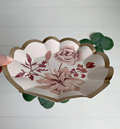 Moody Fall Floral Appetizer and Dessert Bowls