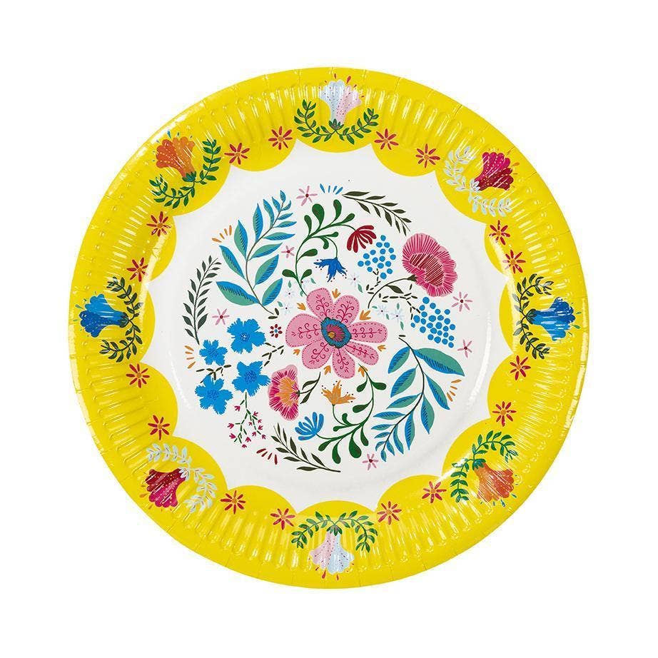 Boho Fiesta Paper Plates- Medium
