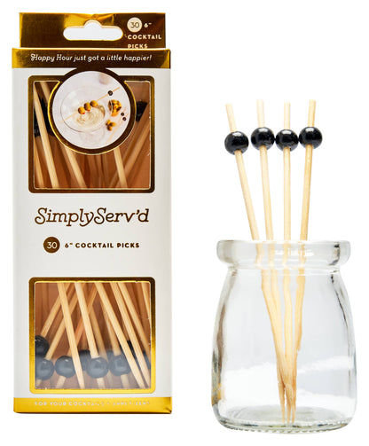 Charcuterie Picks - Black Ball Top