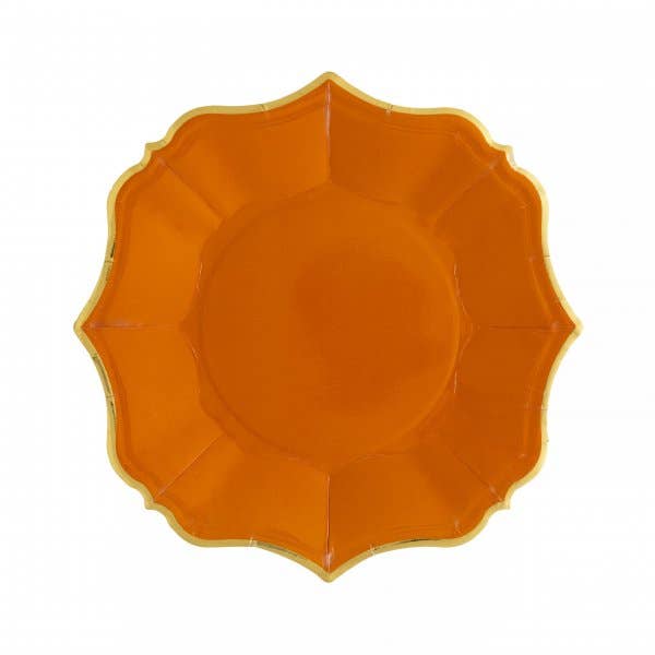 Terracotta Scalloped Dessert Plates