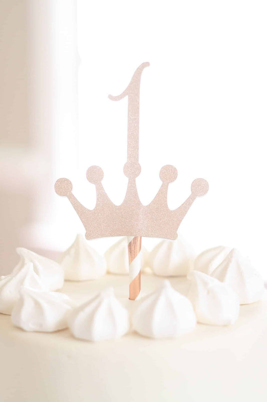 1st Birthday Crown Cake Topper