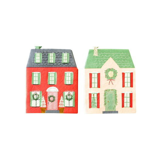Village Christmas Houses Napkins