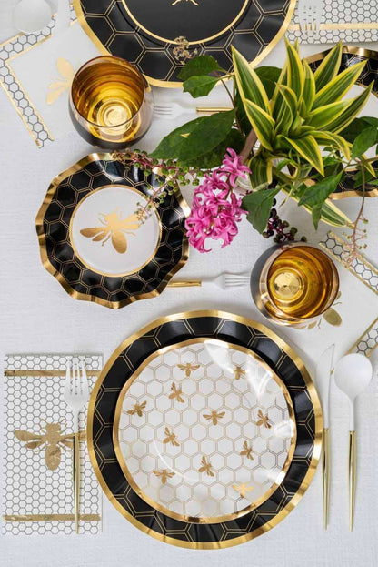 Gold Bee Dessert Plates