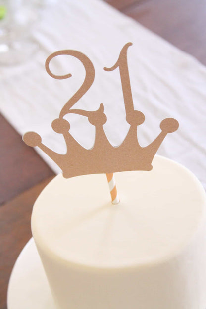 21st Birthday Crown Topper