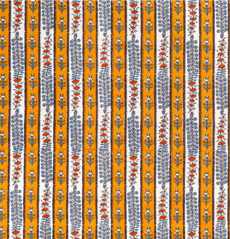 Provence Avignon Dijon & Blue Tablecloth 70x128 - French Country Botanical Print