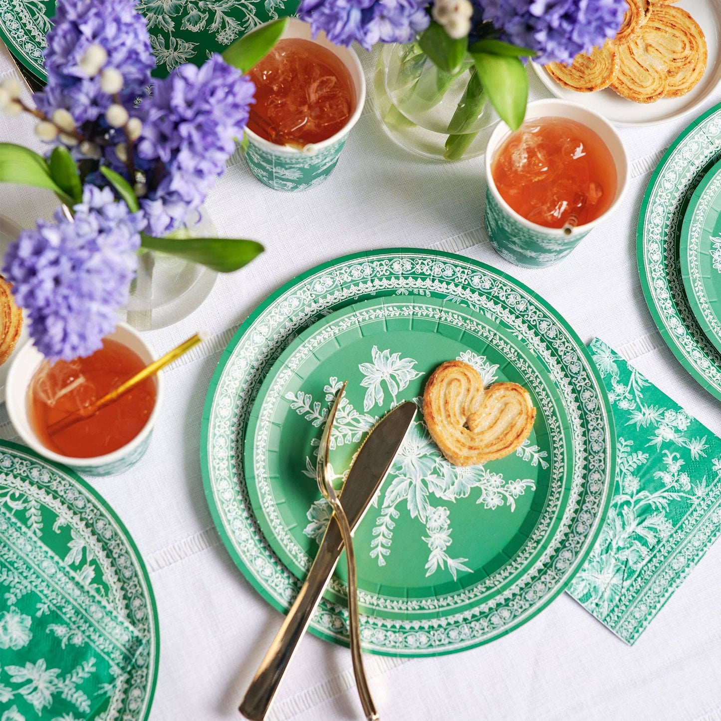 Emerald Toile Cocktail  Napkins