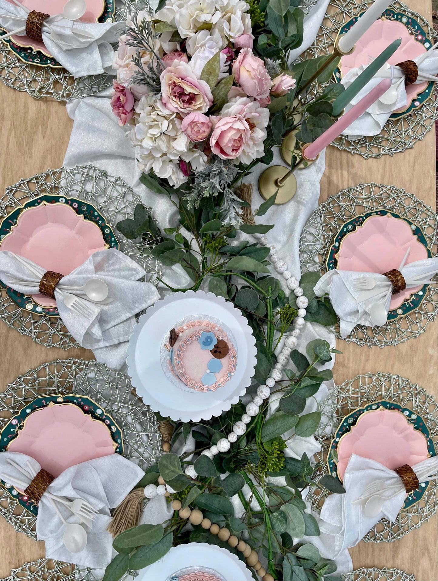 Blush Scalloped Paper Luncheon Plates